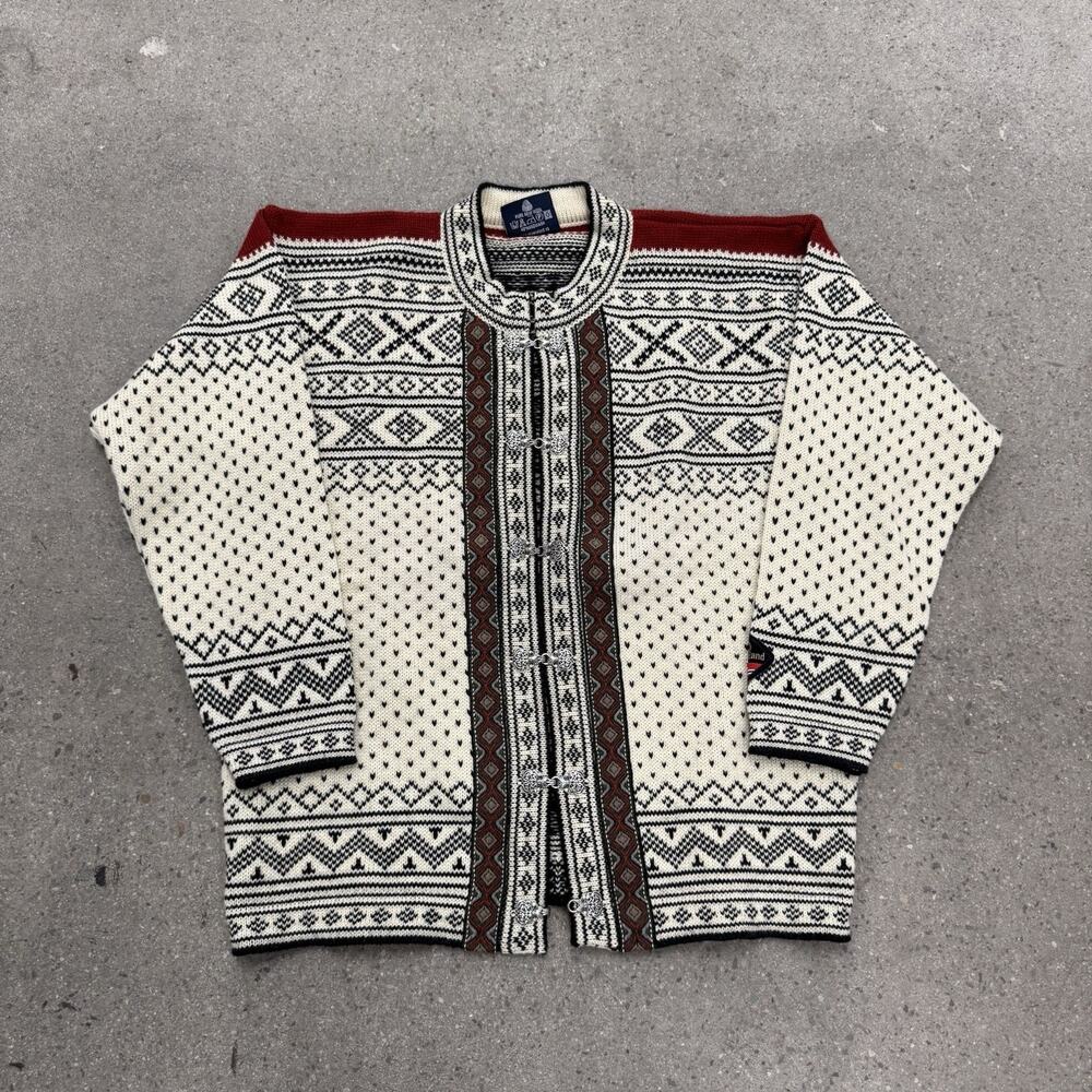 Skjaeveland Wool Cardigan Sweater Nordic Fair Isle